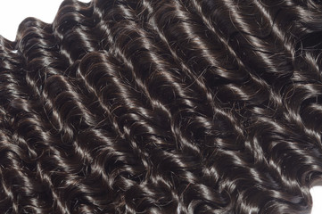 deep wave curly black  human hair weaves extensions bundles