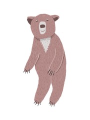 Obraz na płótnie Canvas brown bear standing on its hind legs