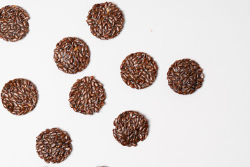 keto flax crackers, top view