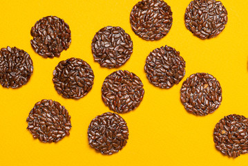 keto flax crackers, top view