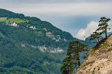 Switzerland, Panoramic view on green Alps near Seelisberg