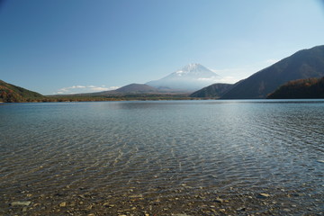 Lake Motosu and Mt.FUJI