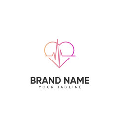 heartbeat, heart design logo