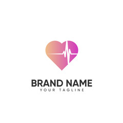 heartbeat, heart design logo