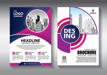 Business abstract vector template. Brochure design, cover modern layout, annual report, poster, flyer in A4 with colorful triangles, geometric shapes for tech, science, market with light background