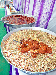 Gajar Halwa is a carrot-based sweet dessert pudding from India. Garnished with dry fruits in indian wedding