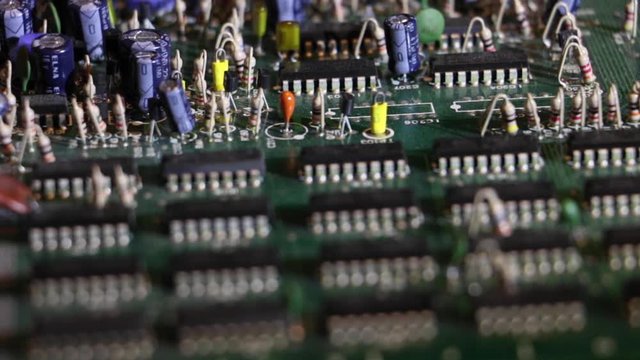 Circuit Board Spin Extreme Close Up 16