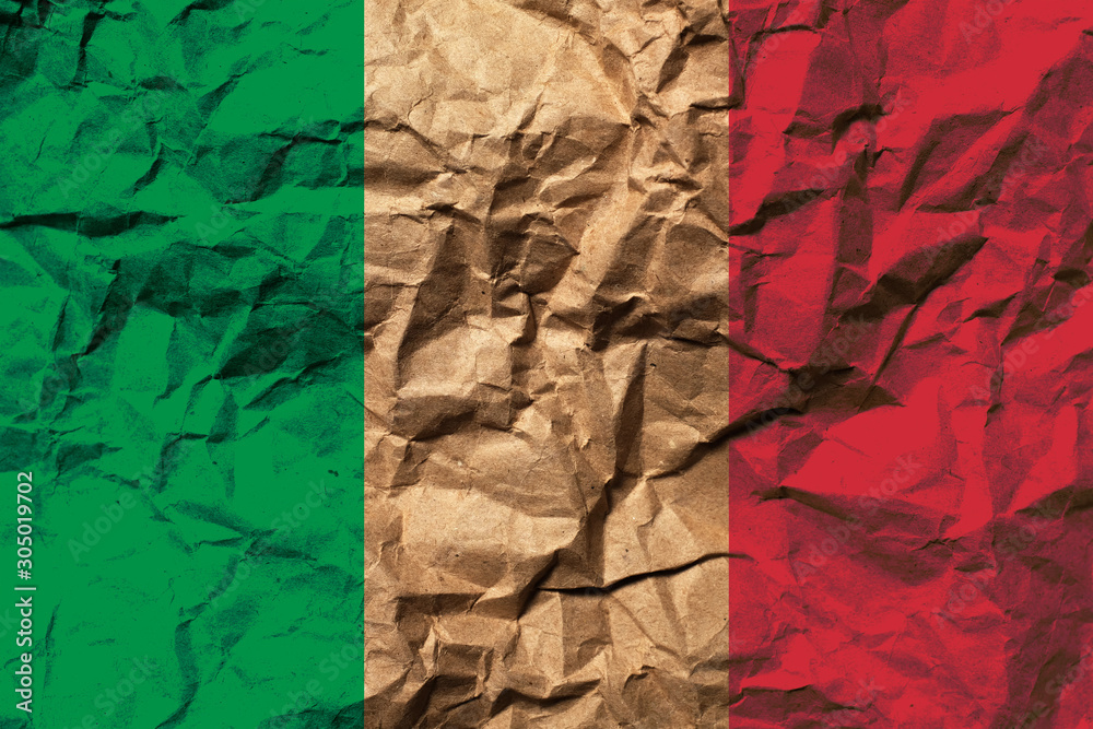 Poster flag of italy with texture. template for design