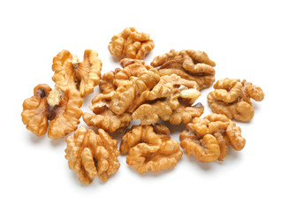 Tasty walnuts isolated on white