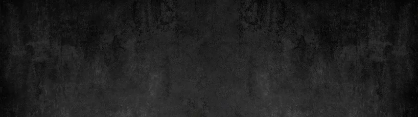 Keuken spatwand met foto zwart grijs antraciet steen beton textuur achtergrond panorama banner long © Corri Seizinger