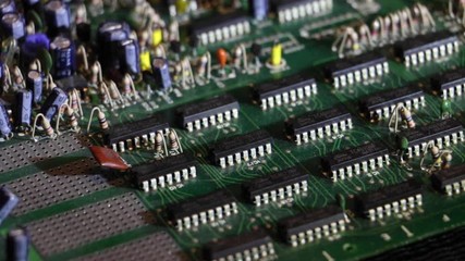 Circuit Board Spin Extreme Close Up 21