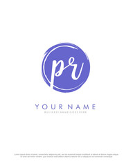 P R PR initial splash logo template vector. A logo design for company and identity business.