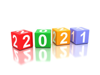 New Year 2021 Creative Design Concept - 3D Rendered Image	