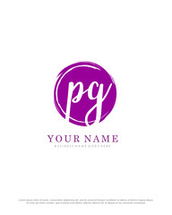 P G PG initial splash logo template vector. A logo design for company and identity business.