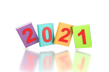 New Year 2021 Creative Design Concept - 3D Rendered Image	