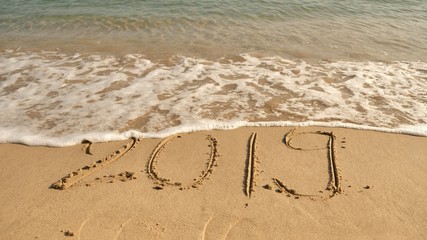 2019 on the beach by the sea