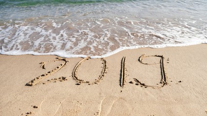 2019 on the beach by the sea