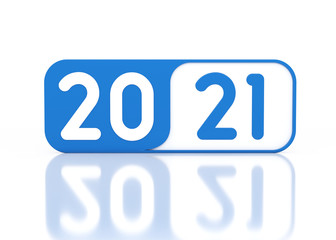 New Year 2021 Creative Design Concept - 3D Rendered Image	