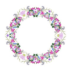 Fototapeta na wymiar Vector wreath of colors on white background