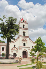 Fototapeta na wymiar The beautiful church of Nuestra Senora de la Merced, built in 1748, in Camaguey, Cuba