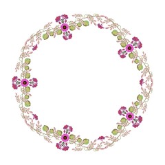 Vector wreath of colors on white background