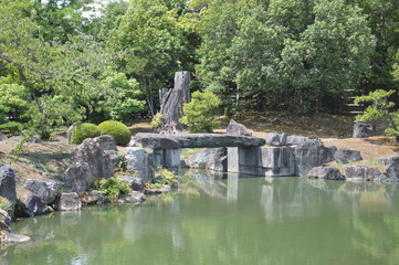 Fototapeta na wymiar Giappone - Castello di Kyoto (Giardino esterno)