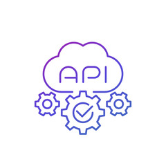 web API vector line icon