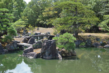 Fototapeta na wymiar Giappone - Castello di Kyoto (Giardino esterno)
