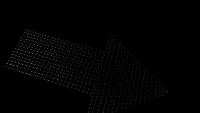Businessmen lead by a businesswoman forming arrow shape, hd, Alpha Channel