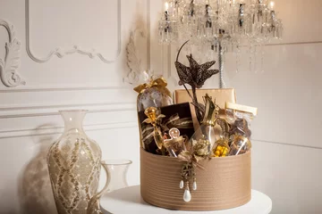 Fotobehang Eetkamer Christmas gift package for new year still life  © korhan oztunc