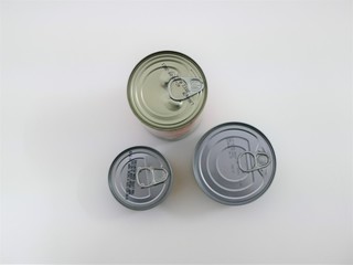 Three cans seen from above