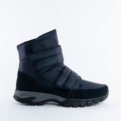 mens boots winter high warm soft waterproof on a fastener. On white background. See other angles of...