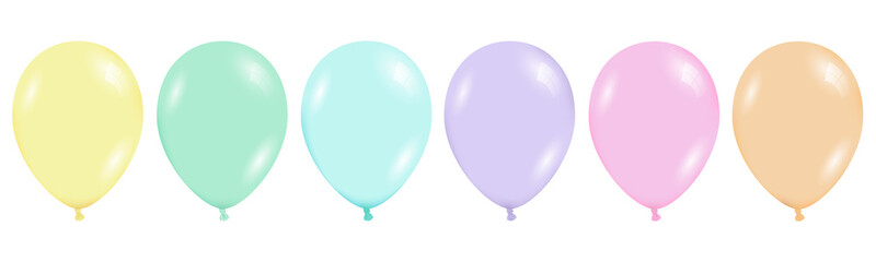 Bunte Ballons pastel isoliert © fotoliaanjak