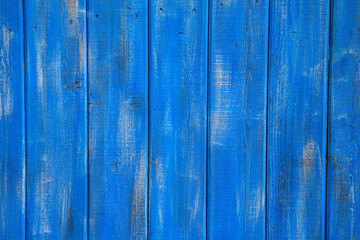 Obraz premium Rustikale blaue Holzwand