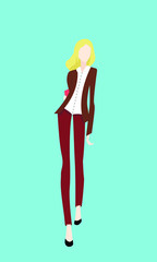 silhouette of a woman going to work