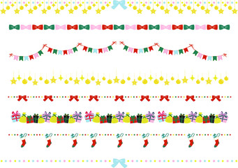 クリスマス向けの飾り罫線