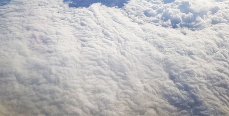 a cloud ceiling seen from above