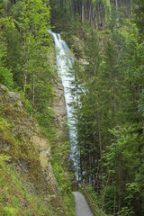 Waterfall at the entrance of the Kitzlochklamm, a deep gorge near Zell am See