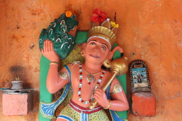 Ayodhya, Uttar Pradesh/India- November 19 2019: Historical temple of monkey god in India. Lord...