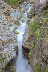 Small waterfall in the Kitzlochklamm, a deep gorge near Zell am See