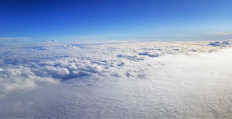 Fototapeta na wymiar a cloud ceiling seen from above