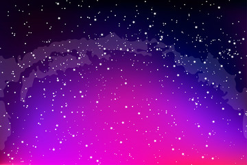 Obraz premium Beautiful Starry sky, abstract background. Stars and constellations