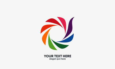 Obraz premium Global Community Logo. Community human Logo template vector. Community health care. Abstract Community logo