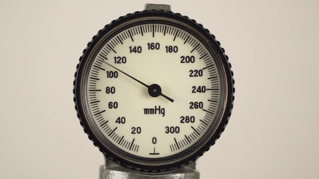 Mechanical blood pressure tonometer, isolated, close-up