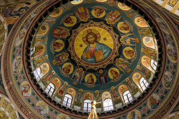 Interior of Saint Nicholas Cathedral in Yevpatoria, Crimea 