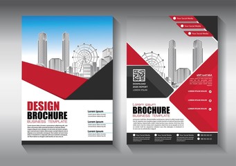 Business abstract vector template. Brochure design, cover modern layout, annual report, poster, flyer in A4 with colorful triangles, geometric shapes for tech, science, market with light background