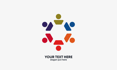 Global Community Logo. Community human Logo template vector. Community health care. Abstract Community logo