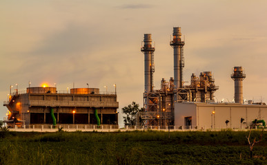 Power plant in a beautiful evening.