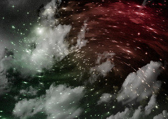 galaxy in a free space. 3D rendering