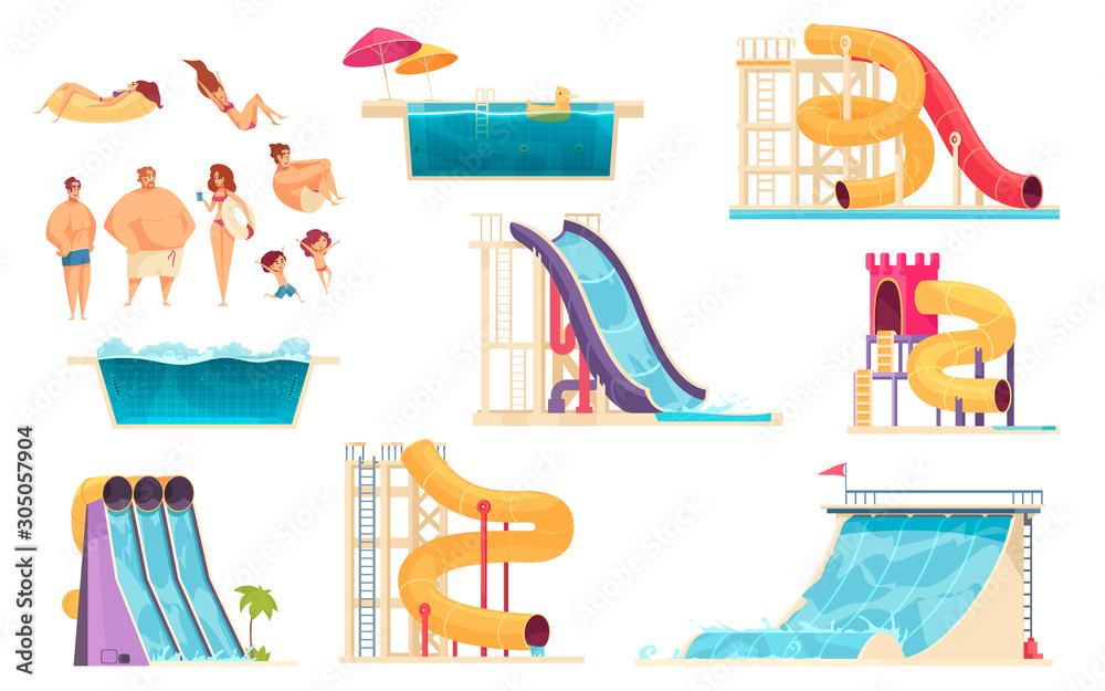 Sticker Aqua Park Comics Set